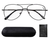 Spring Hinges Polycarbonate Lens Pilot BiFocal Reading Glasses +2.0