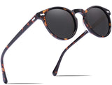 Vintage Round Polarized Sunglasses for Men, 100% UV400 Protection CA5288L