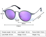 Round Retro Polarized Sunglasses Driving Shopping Glasses Steampunk Frame, UV400 Protection