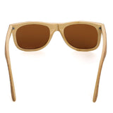 Cork Sticker Bamboo Polarized Sunglasses Wayfarer Eyewear With Bamboo Case