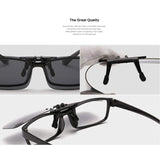 Clip On Flip Up Sunglasses Men's Flexible Polarized Lenses Glasses Clip on Prescription Sunglasses Eyeglass