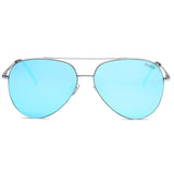 Aviator Sunglasses Unisex Flat Lens Mirrored Metal Classic Shades DSR003