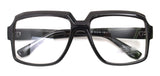 Oversized Square Thick Horn Rimmed Eyeglasses Vintage Inspired Geek Clear Lens