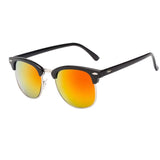 Classic Half Frame Semi-Rimless Horn Rimmed Sunglasses Retro Clubmaster Sunglasses
