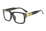 Square Aviator Large Fashion Sunglasses For Men Women Goggle Alloy Frame Glasses