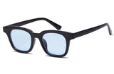 Inspired Square Sunglasses With Rivets Tinted Lens UV400