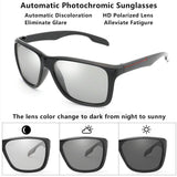 Photochromic Sunglasses Men Women HD Polarized Sports Cycling Glasses