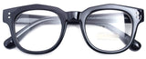 Oversized Square Thick Horn Rimmed Clear Lens Glasses Rivet Non-prescription Frame