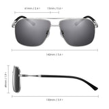 Mens Sunglasses,  Sunglasses for Men, Aviator, Polarized and UV400 Protection, HD Lenses, Stainless Steel Frame