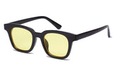 Inspired Square Sunglasses With Rivets Tinted Lens UV400
