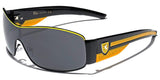 Metal Wire Rim Frame Men's Sport Shield Sunglasses