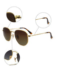 Aviator Hexagonal flat lenes Sunglasses