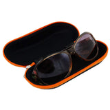 (2PCS) Portable Travel Zipper Sunglasses Hard Case Eyes Glasses Box Bag