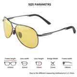 Day Night Vision Sunglasses Glasses Anti-glare Driving Eyewear Polarized Lens Unbreakable Frame Metal Driver Glasses