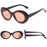 Clout Goggles,Oval Sunglasses Mod Thick Retro Frame Round Lens Kurt Cobain