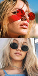 - Vintage Classic Metal Oval Fashion Sunglasses