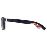Polarized Sunglasses For Men, Wood Grain Decoration Square Frame, UV400 Lens