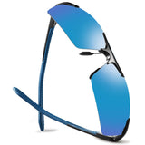Sports Polarized Sunglasses For Men Women,Fishing Driving Golfing Fashion Metal Sunglasses
