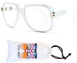 A172-vp Retro Nerd Rectangular Square Aviator Turbo Glasses Eyeglasses