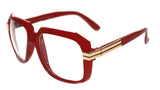 Men's Hip Hop 80's Gazelle Vintage Clear Lens Eye Glasses 607 Grandmaster Retro 80's