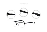 MEN BIG SIZE CLEAR LENS ERGONOMIC DESIGN EYEWEAR