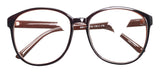 Oversized Big Round Horn Rimmed Eye Glasses Clear Lens Oval Frame Non Prescription