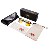 Night Driving Glasses Anti Glare Polarized Sunglasses HD Yellow Lens for Night Safety Glasses