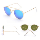 Retro Round Sunglasses Metal Frame Glass Circle Lens Men Women 3647 Vintage Style