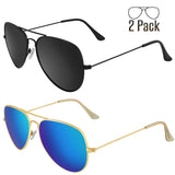 G Sunglasses for Men Women Aviator Polarized Metal Mirror UV 400 Lens Protection