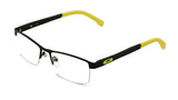 Men Half Rimless Rectangular Non-prescription Glasses Frame Clear Lens Eyeglasses TR90