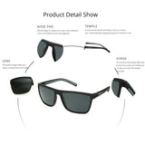 Cool Oversized Square Sunglasses for Men Women Polarized UV Protection 60mm