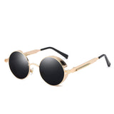Gothic Hippie Retro Round Circle Frame Cyber Polarized Steampunk Sunglasses
