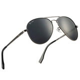 Premium Military Style Polarized Aviator Sunglasses, 100% UV Protection