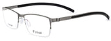 Square Prescription Optical Semi Rimless Glasses Frames with Titanium Alloy 981
