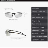 Photochromic Sunglasses Men Women HD Polarized Sports Cycling Glasses