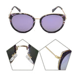 Polarized Sunglasses for Women Semi Rimless Sunglasses/Cat Eye Sunglasses/Retro Round Sunglasses UV Protection Eyewear