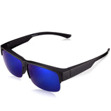 Over Glasses Sunglasses Fit over Prescription Glasses for Women & Men with Polarized Mirrored Lens