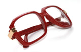 Men's Hip Hop 80's Gazelle Vintage Clear Lens Eye Glasses 607 Grandmaster Retro 80's