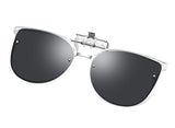 Clip On Polarized Sunglasses Cat Eye Flip for Prescription Glasses B2436