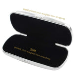 Glasses Case,  Aluminum Hard Shell Eyeglasses Case Striped Spectacles Box