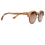 Semi Rimless Wood Polarized Sunglasses Women Men Brand Designer Wood Shades