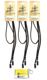 Eyeglass Retainer, Sunglass Holder | Leather Retainer | Black and Brown, 2pk mix | w/Microfiber Cloth & Screwdriver
