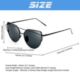 Sunglasses for Men,Metal Frame Polarized Oversized Cateyes Sunglasses
