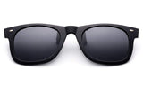 Newbee Fashion - Polarized Clip-On Flip Up Metal Clip Sunglasses Multi Purpose Flash Polarized Lenses (Glasses not included)