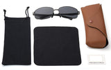 Rectangular Mens Sunglasses with UV400 Protection, Durable Metal Frame, Polarized Lenses for Driving