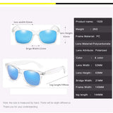 LongKeeper Polarized Sunglasses Classic Square Unisex Transparent Frame Glasses