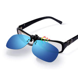 Polarized Clip-on Flip up Plastic Sunglasses Lenses Glasses Outdoor Driving Fishing Cycling