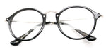 V.W.E. Vintage Inspired Metal Bridge Round Oval Clear Lens Eye Glasses