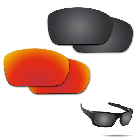 Anti-saltwater Polarized Replacement Lenses for Oakley Turbine 2 Pairs Pack