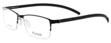 Square Prescription Optical Semi Rimless Glasses Frames with Titanium Alloy 981